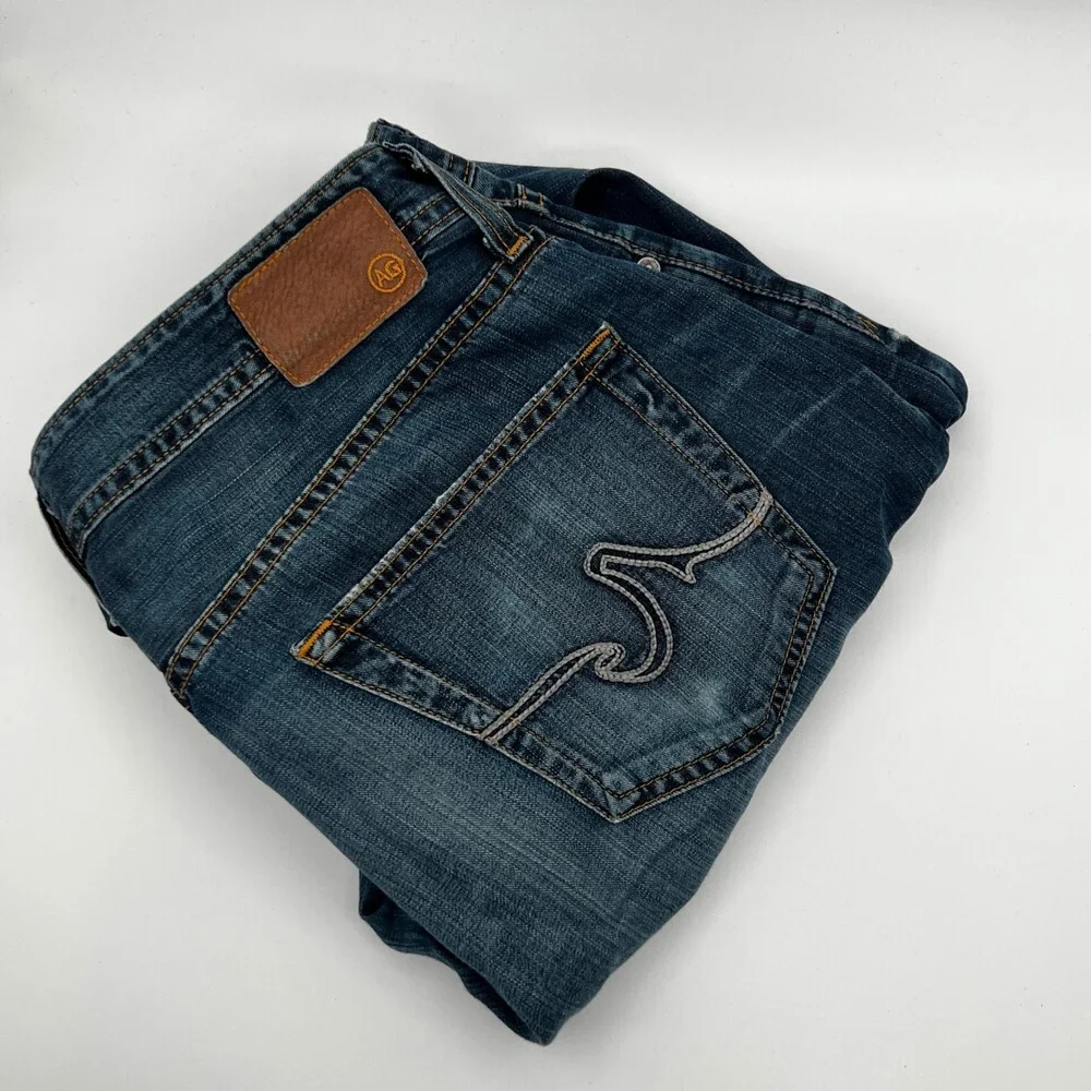 AG Adriano Goldschmied Jeans Mens 34x31 The Hero Dark‎ Wash Excellent Relaxed